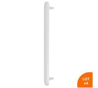 Plaque aveugle et antivol Aluminium Blanc RAL9016 Lot de 4