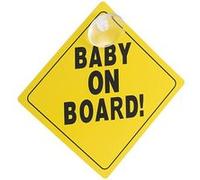 Plaque "Baby on Board" en PVC avec ventouse [Infactory]