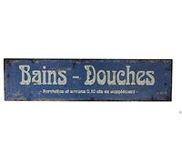 Plaque « bains douche » bleu 49 * 12 cm