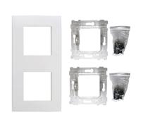 Plaque Blanc Double Mat + 2 supports transp. + griffes - Simplea