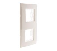 Plaque Blanc Double Mat + 2 supports transp. + griffes - Simplea