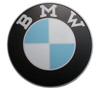 Plaque Bmw Logo Récent Bleu Blanc Noir 30cm Tôle Décorative