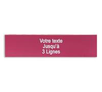Plaque boîte au lettres personnalisable haut de gamme - Jusqu'à 3 lignes - Acrylique bicolore, réalisation Française (Rose foncé)