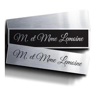 Plaque boite aux lettres| personnalisable 4 lignes| ANNODISE 100 x 22 | Matériaux durables et inoxydables | Fabriqué en France