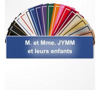 Plaque Boîte aux Lettres Personnalisée 1 à 3 Lignes Bleu/Blanc
