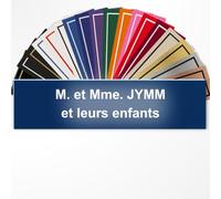 Plaque Boîte aux Lettres Personnalisée 1 à 3 Lignes Bleu marine/Blanc