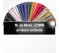 Plaque Boîte aux Lettres Personnalisée 1 à 3 Lignes Noir brillant/Blanc