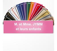 Plaque Boîte aux Lettres Personnalisée 1 à 3 Lignes Rose/Blanc