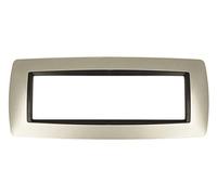 Plaque bombes 7M 7 modules de siège compatible avec Bticino Living International pour boîte 507 (Titane)
