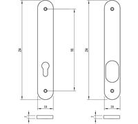 Plaque borgne MORGAN SGN2 A2P** nickelé - HERACLES - B-MORGA-SN08