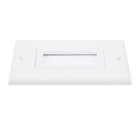 Plaque Brosse Murale Blanche ABS pour Passage de Câbles TV et Barre de Son | Cache Discret pour Installation Audiovisuelle, Protège L’entrée des Fils, Entretien Facile, Adapté au Salon Bureau