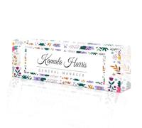 Plaque bureau personnalisable, Plaque de Nom Personnalisée de Bureau en acrylique, Plaque nominative bureau, Cadeaux de bureau pour manager, patron, collègue, enseignant, employés