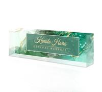 Plaque bureau personnalisable, Plaque de Nom Personnalisée de Bureau en acrylique, Plaque nominative bureau, Cadeaux de bureau pour manager, patron, collègue, enseignant, employés