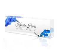 Plaque bureau personnalisable, Plaque de Nom Personnalisée de Bureau en acrylique, Plaque nominative bureau, Cadeaux de bureau pour manager, patron, collègue, enseignant, employés