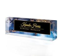 Plaque bureau personnalisable, Plaque de Nom Personnalisée de Bureau en acrylique, Plaque nominative bureau, Cadeaux de bureau pour manager, patron, collègue, enseignant, employés