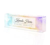 Plaque bureau personnalisable, Plaque de Nom Personnalisée de Bureau en acrylique, Plaque nominative bureau, Cadeaux de bureau pour manager, patron, collègue, enseignant, employés