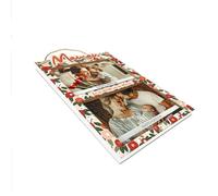 PLAQUE CADRE DOUBLE PHOTO BOIS MAMAN 18X28.5CM Rose, Fuchsia