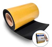 Plaque Caoutchouc Noir, Mousse Protection Garage autoadhésive, Mousse à Caoutchouc adhésive 5mm, matériau EPDM, Facile à Installer et écologique. (Largeur 20 cm, Longueur 1 m, Épaisseur 5 mm)..