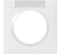 Plaque carrée 1 poste DOOXIE - blanc avec porte-étiquette