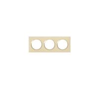 Legrand Plaque carrée Dooxie 3 postes finition dune mat, bague dune brillante (jaune)