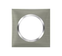 Plaque Céliane - 1 poste - carré - inox + chrome LEGRAND