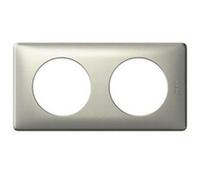 Plaque Céliane 2 postes Titane