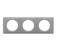 Legrand Plaque Céliane 066603 – Laqué – 3 postes – Gris Perle