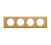 LEGRAND | Plaque 4 Postes Bronze Doré, Céliane, Finition Brillante, Montage Horizontal Ou Vertical, Collection Matières