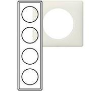 Plaque de finition 4 postes Céliane finition poudrée blanc - Legrand