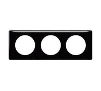 Legrand Plaque Céliane 066683 – Laquée 3 postes – Noir