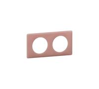 Legrand 066762 Plaque Céliane Poudré, 2 Postes, Finition Vieux Rose