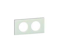 Plaque Céliane - Verre kaolin - Double horizontale / verticale 71mm