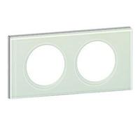 Plaque Céliane - Verre kaolin - Double horizontale / verticale 71mm G