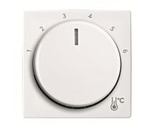 Plaque centrale Busch-Jaeger pour régulateur de température ambiante, bouton rotatif, blanc alpin 2CKA001710A4193 1794 R-914, Busch-balance® SI, avec échelle d'impression 1-6
