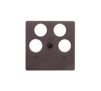 Hager - Plaque centrale tV-fM pour 4594 B1/B3/B7/K1 anthracite