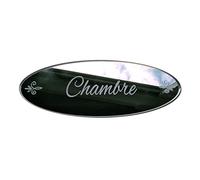 Plaque Chambre Adhésive Miroir à Coller - Porte Maison Style Shabby - Adhésives Murales Plexi