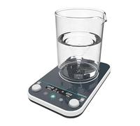 Plaque Chauffante Magnétique Agitatrice 2/5/10L Avec Minuterie 24h Et 9 Programmes Mémorisables - Rotation Avant/arrière, Verrouillage À Un Bouton | Pour Le Mélange De Liquides En Laboratoire,10L