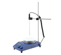 Plaque chauffante magnétique - Max. 340 °C - 1500 tr/min - Grande plaque chauffante avec agitateur magnétique pour 20 L - Ecran LED - Support et barreaux d'agitation inclus - Puissante chaleur de 650