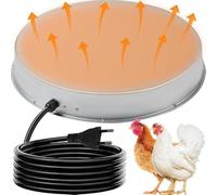 Plaque chauffante pour abreuvoir à volailles - 35 cm - Base chauffée avec réglage de la température - Chauffe-eau pour poulailler - 130 W - Abreuvoir à volailles (A)