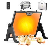 Plaque chauffante poussins 40×30 cm - Chauffage poulailler chaleur constante 30-75°C, double face, étanche, thermostat, rotation 360°. Pour boîtes à poussins, couveuses. Plaque chaleur animalerie