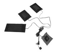 Plaque Chauffante USB pour Vêtements, 3 Modes, Fibre Complexe Noire | Chauffage 5v/2a, Température Réglable 45 à 65 °c, Usage Extérieur Hiver, pour Manteaux et Coussins