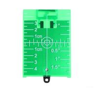Plaque cible de niveau 11,5 x 7,4 cm double échelle pour lignes de faisceau vertes et rouges pour intérieur et extérieur (vert)