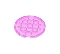Plaque Circulaire 4x4 Lisse 10 Pièces GDS-21071 Compatible avec Lego Briques de Construction Couleur:Rosa Scuro trasparente 113