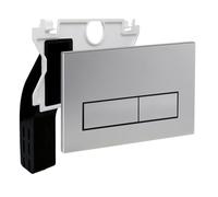 Plaque Commande WC Mat pour Geberit Duofix Sigma/Delta/BASIC Argent | Empyreal De Commande Pour Réservoirs De WC, Double Chasse D'Eau, Avec 1 Trappe De Visite