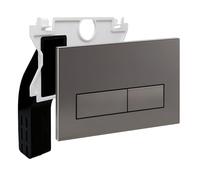 Plaque Commande WC Mat pour Geberit Duofix Sigma/Delta/BASIC Gris foncé | Empyreal De Commande Pour Réservoirs De WC, Double Chasse D'Eau, Avec 1 Trappe De Visite