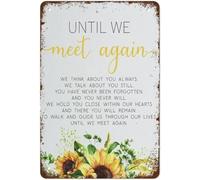 Plaque commémorative avec poème « Until We Meet Again » - Inscription « Because Someone We Love is in Heaven in Memory of » - 20,3 x 30,5 cm