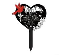 Plaque Commémorative Métal Cœur pour Père 21x30cm(dad) | Design cœur , texte gravé spirituel, pour hommage émouvant, pour idéal pour père, métal robuste