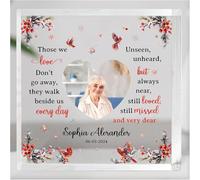 Plaque commémorative personnalisée - Cadeau de condoléances pour la perte de papa - Cadeaux de deuil pour la perte d'un être cher - Mémorial pour décoration de table - Plaque décorative en acrylique