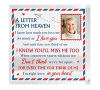 Plaque commémorative personnalisée - Cadeau de condoléances pour la perte de papa maman - Cadeaux de deuil pour perte d'amant - Décoration de table de souvenir - Plaque décorative carrée en acrylique