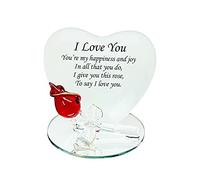 Plaque commémorative personnalisée pour vos proches avec une magnifique rose gravée avec un joli poème Un cadeau ornemental souvenir pour les occasions spéciales y compris un anniversaire. (Je t'aime)